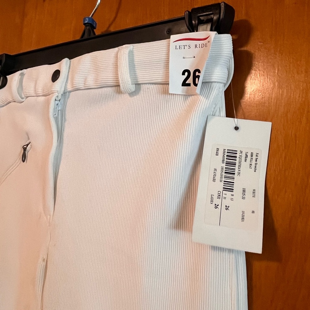 White FULL SEAT riding pants (BRAND NEW) - Picture 2 of 9